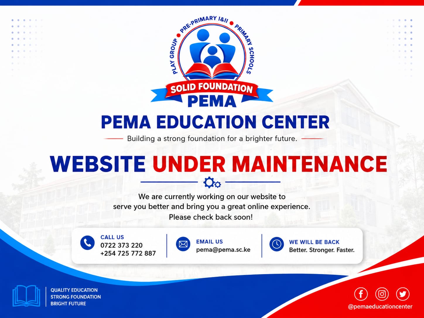PEMA Education Center - Website Under Maintenance